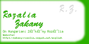 rozalia zakany business card